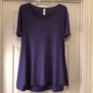 Lularoe shortsleeved top, high / low hem, S,purple